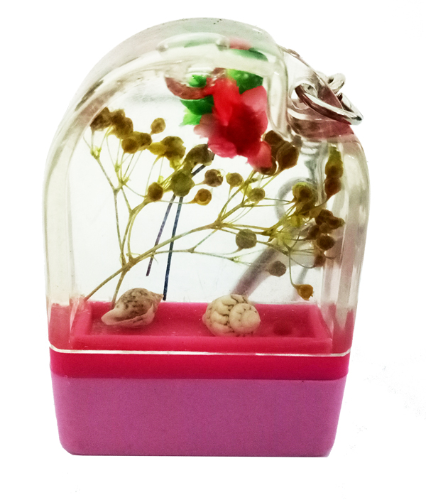 Cartoon QQ Stamp Holder - Pink Flower